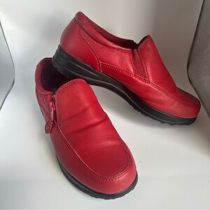Dr. Scholl's Red Leather Women's Loafers Sz 9